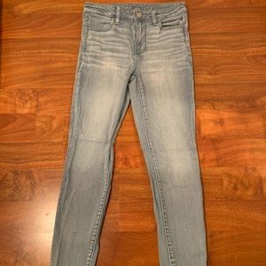 High waisted long jeans